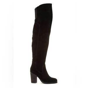 Kelsi Dagger Logan Black Over The Knee Suede Boot